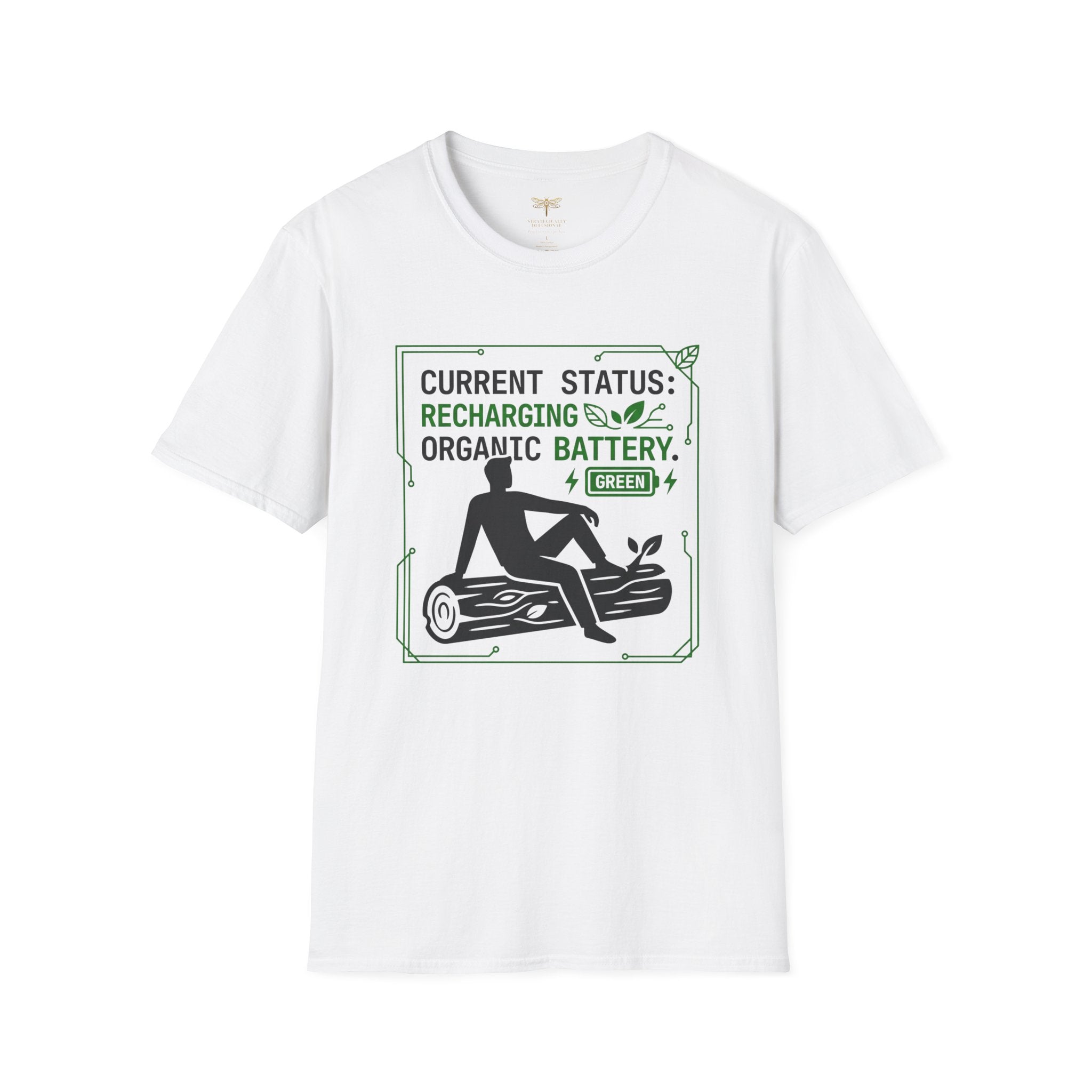 Current Status Recharging Organic Battery T-Shirt