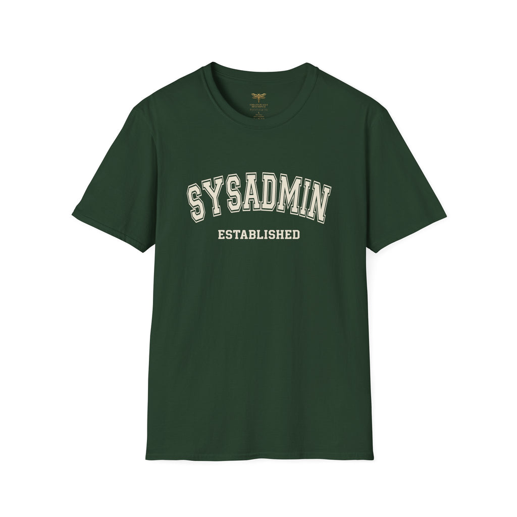 Varsity SysAdmin Established T-Shirt