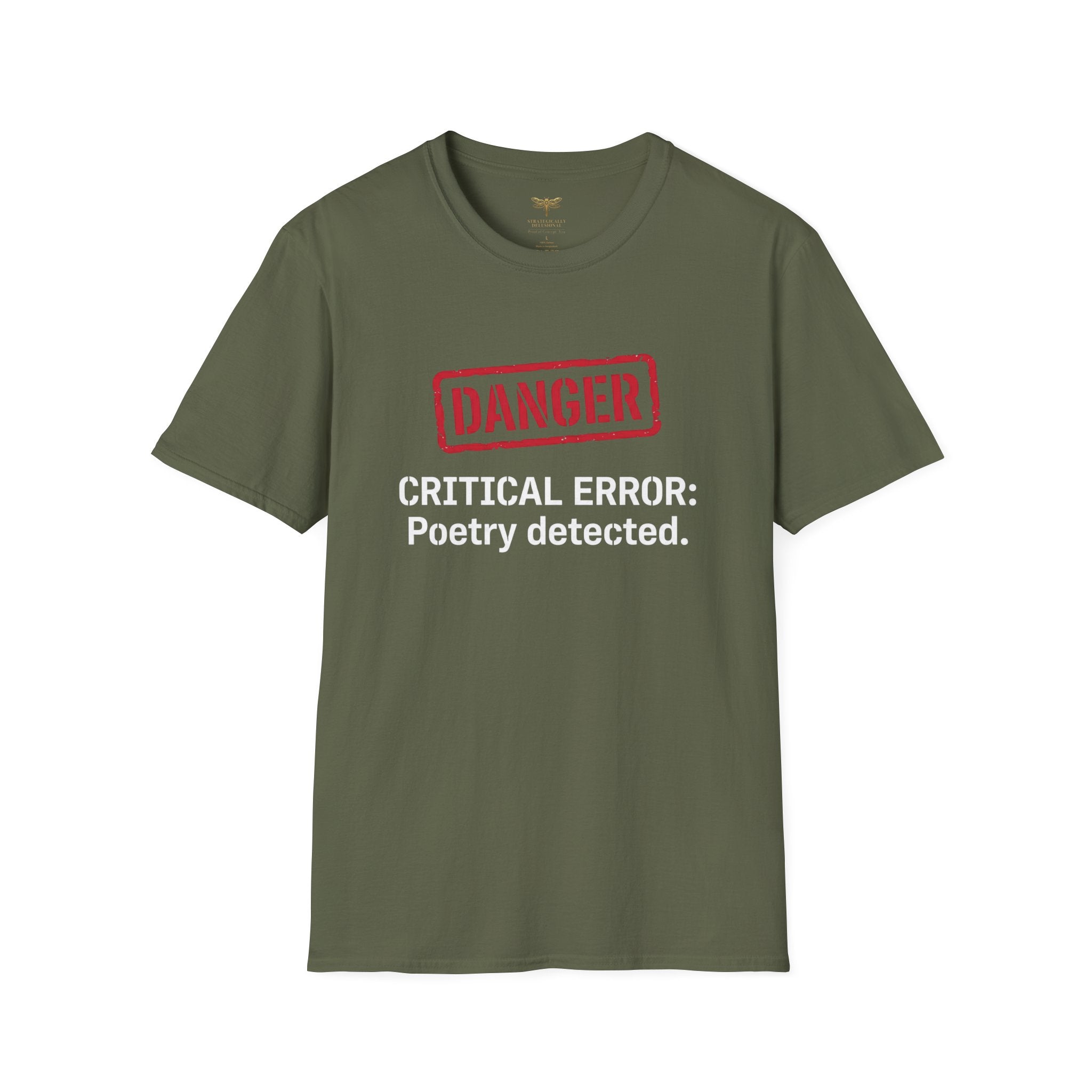 Danger Critical Error Poetry Detected T-Shirt