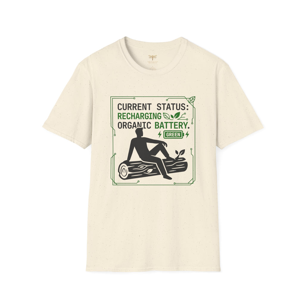 Current Status Recharging Organic Battery T-Shirt