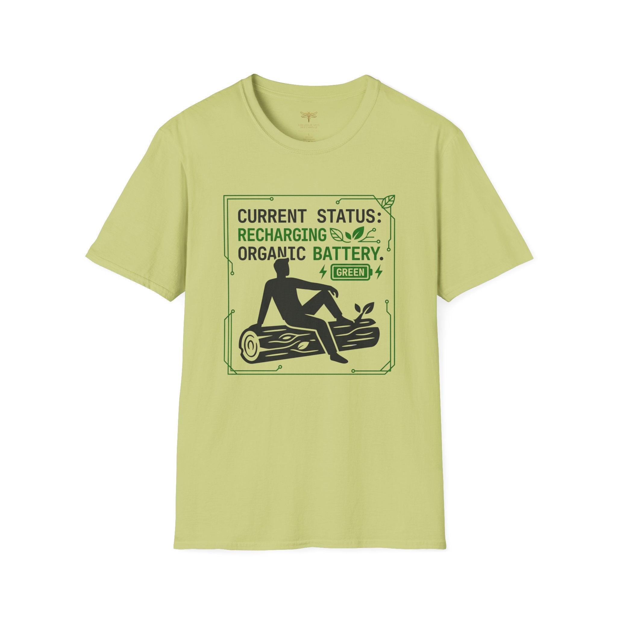 Current Status Recharging Organic Battery T-Shirt